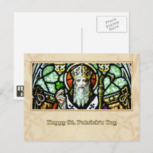 St. Patrick's Day Segings Religious Postkarte