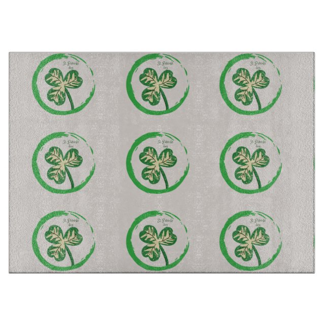 St. Patrick's Day sein grün Schneidebrett (Vorderseite)