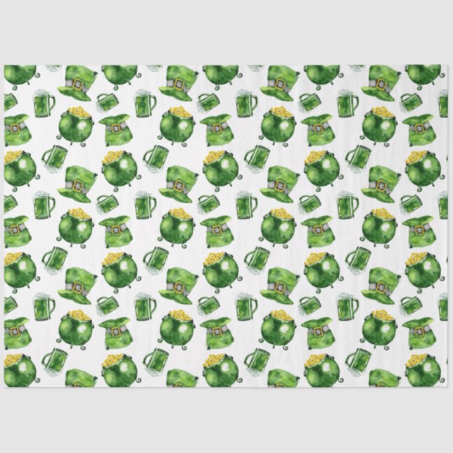 St Patricks Day Series Design 1 Seidenpapier (Vorderseite)