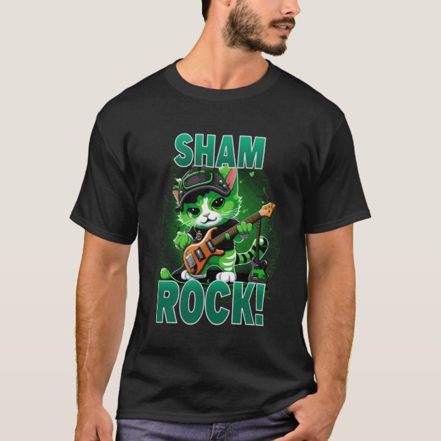 St Patricks Day Sham Rock Cats St Paddys Rocker C T-Shirt (Vorderseite)
