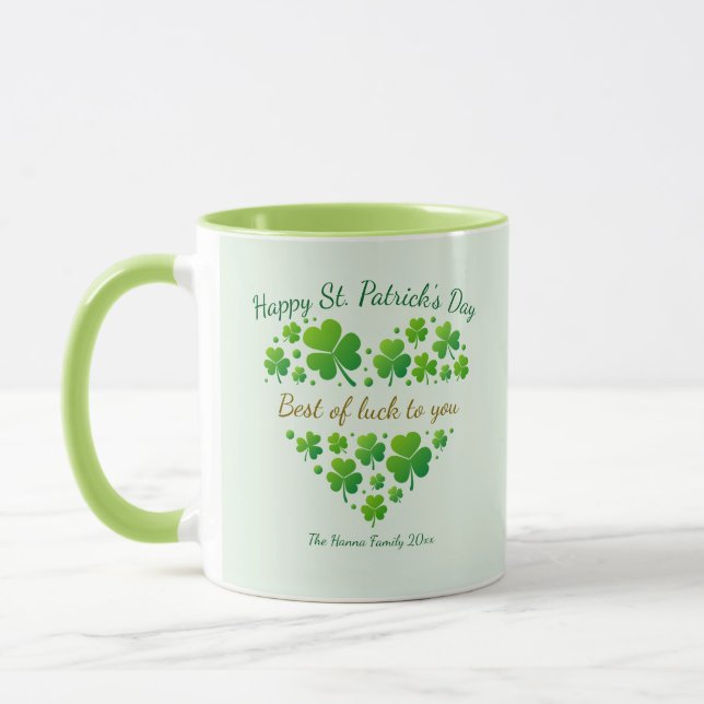 St. Patrick's Day Shamrock Erinnerungsstück I Viel Tasse (Links)