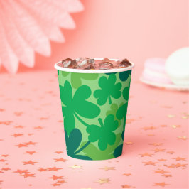 St. Patrick's Day Shamrock Grün Papierbecher