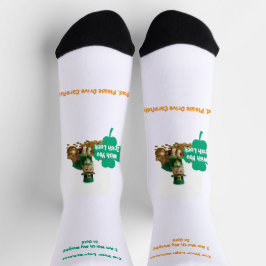St. Patricks Day Shamrock Katzen Humor Socken
