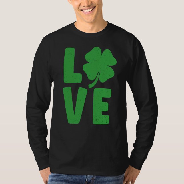 St Patricks Day Shamrock Love T-Shirt (Vorderseite)