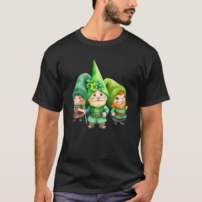 St Patricks Day Shamrock Shirt Three Gnomes St Pat (Vorderseite)