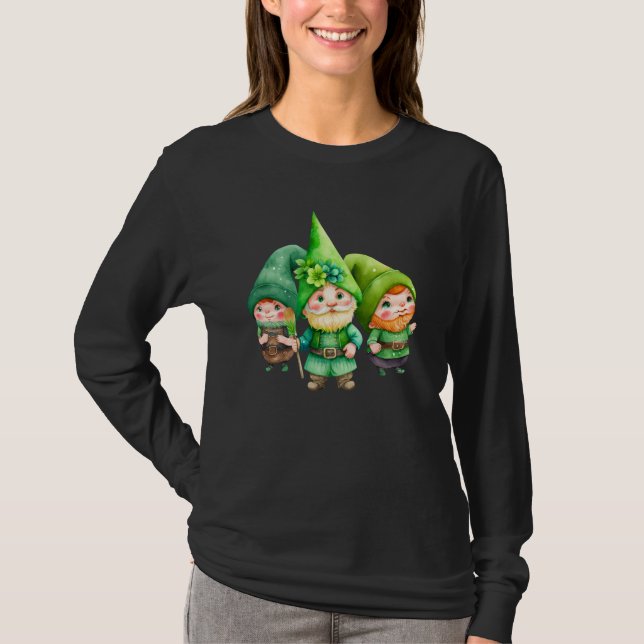 St Patricks Day Shamrock Shirt Three Gnomes St Pat (Vorderseite)