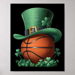 St Patricks Day Shamrock Sketll Leprechaun Männer Poster