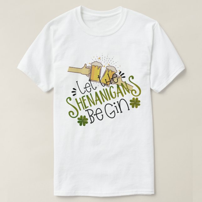 St Patrick's Day Shenanigans Party Fun T-Shirt (Design vorne)