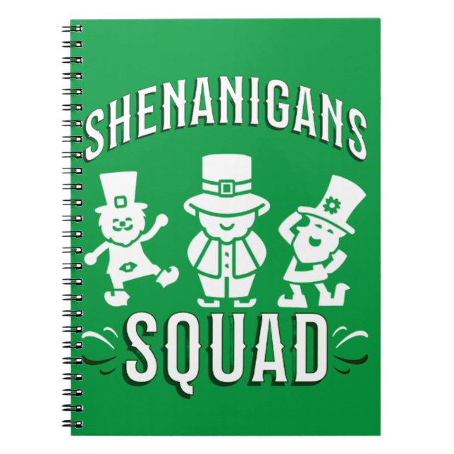 ST PATRICK'S DAY - SHENANIGANS SQUAD T - Shirt Notizblock (Vorderseite)