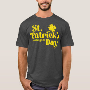 St Patricks Day Shenanigans Vintager Goldtext T-Shirt