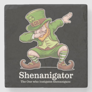 St Patricks Day Shenanigator Dabbing Kobold Steinuntersetzer