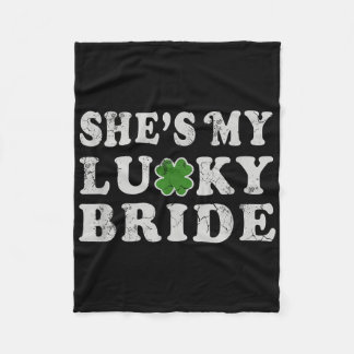 St Patricks Day Shes My Lucky Bride Polterabend Fleecedecke