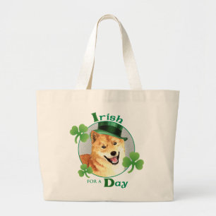 St. Patrick's Day Shiba Inu Jumbo Stoffbeutel