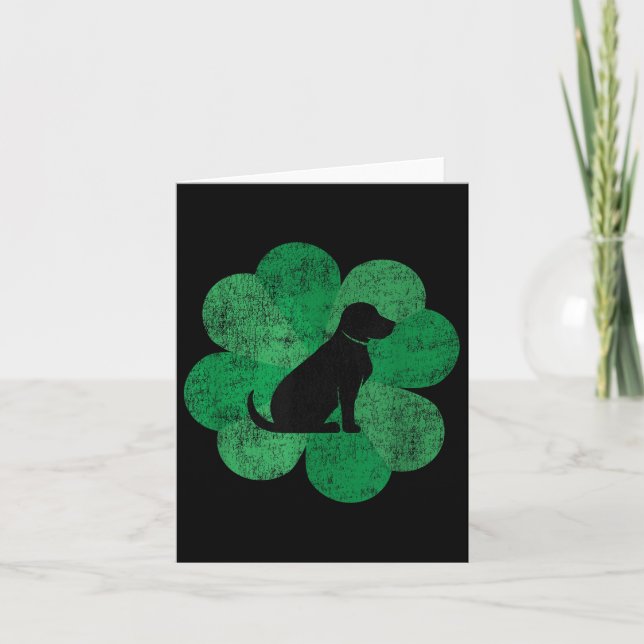 St. Patricks Day Shirt - Retro Labrador Karte (Vorderseite)