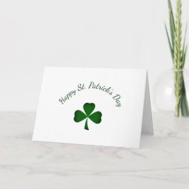St. Patrick's Day Simple Green Kleeblatt Feiertagskarte