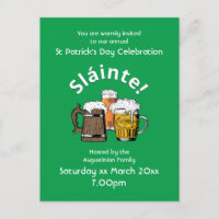 St Patricks Day Sláinte Cheers & Beers Party