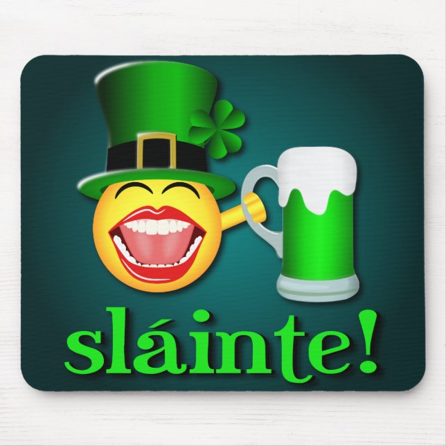 St Patrick's Day Sláinte Mousepad (Vorne)