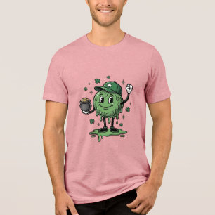 St Patricks Day Slime Maskottchen Vintage Vector S Tri-Blend Shirt