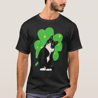 St. Patrick's Day Smoking Anzug Katze Männer Fraue T-Shirt