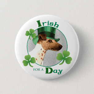 St. Patrick's Day Smooth Fox Terrier Button