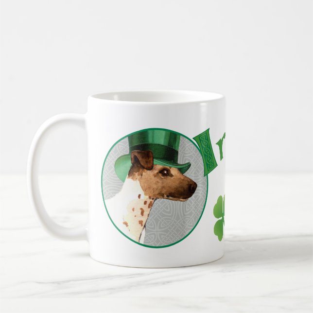 St. Patrick's Day Smooth Fox Terrier Kaffeetasse (Links)