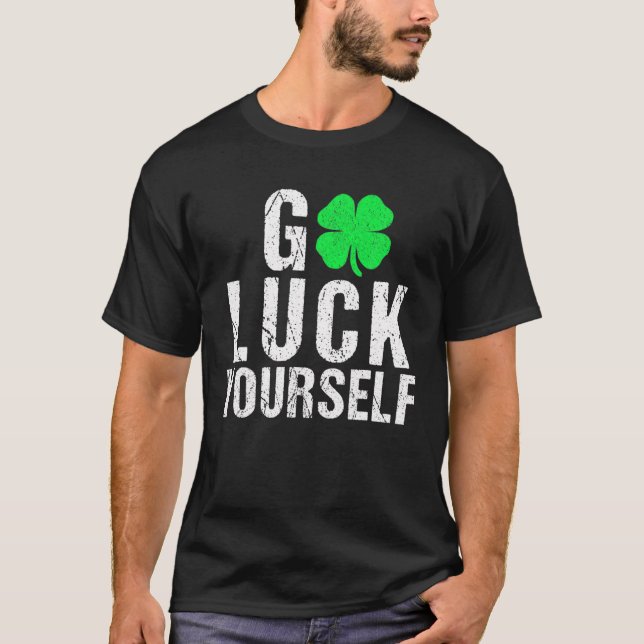 St Patrick's Day Smudge Clover - Verschmieren Sie  T-Shirt (Vorderseite)