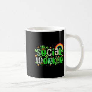 St. Patricks Day Sozialarbeiter Glückskleeblatt Kaffeetasse