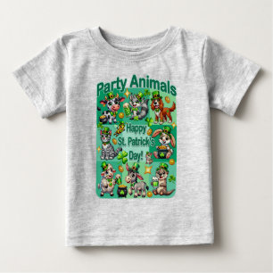 St. Patrick's Day Spaß und niedliche "Party-Tiere" Baby T-shirt