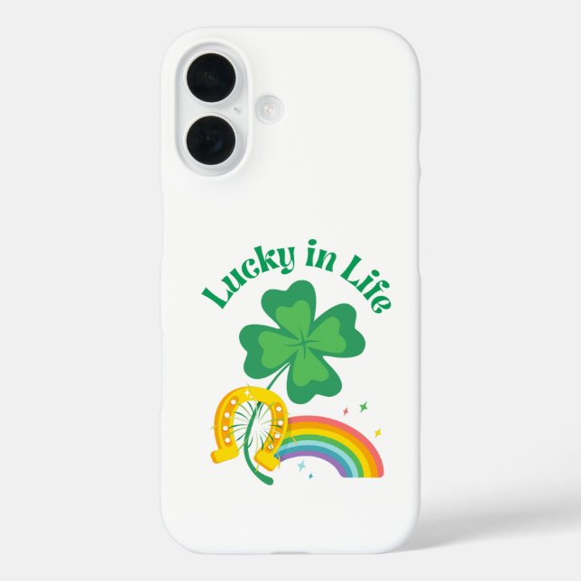 St Patricks Day Spezial iPhone16 Hülle Glücklich i (Rückseite)