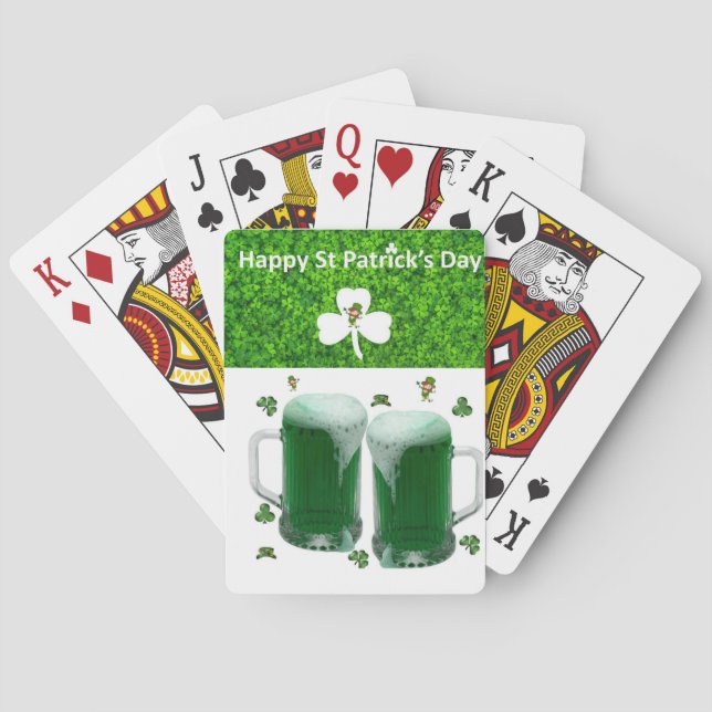 St. Patrick's Day Spielkarten Deck Bier (Rückseite)