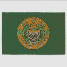 St Patrick's Day Spring Green Welcome Coir Mat