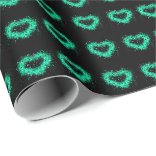 St. Patrick's Day Sprühfarbenglänzendes Herz Geschenkpapier