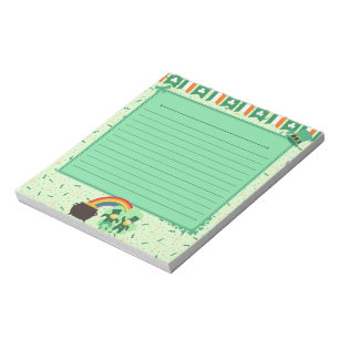 St. Patrick's Day Stationery Notepad Notizblock