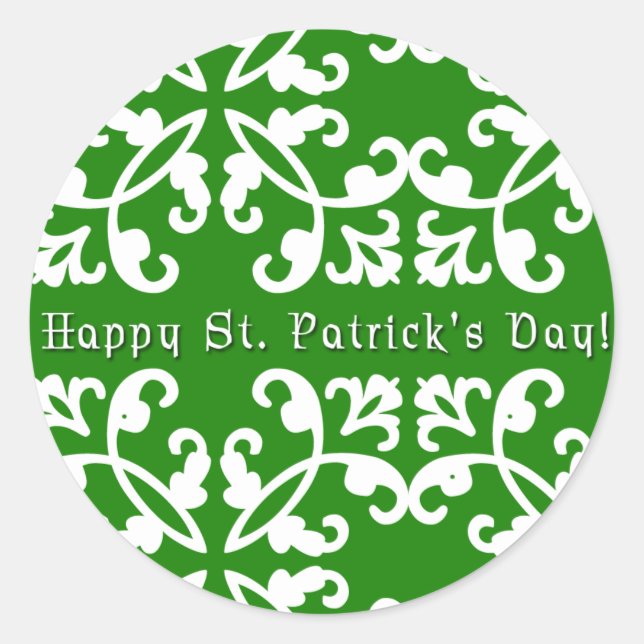 St. Patrick's Day Stickers (Grün und Weiß) (Vorderseite)