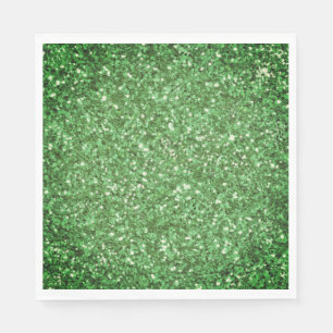 St. Patrick's Day strahlt grünes Glitzer Serviette