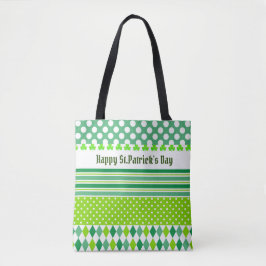 St. Patrick's Day Stripes Tasche
