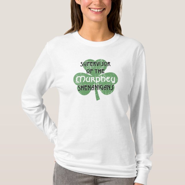 St. Patrick's Day Supervisor der Shenanigans T-Shirt (Vorderseite)