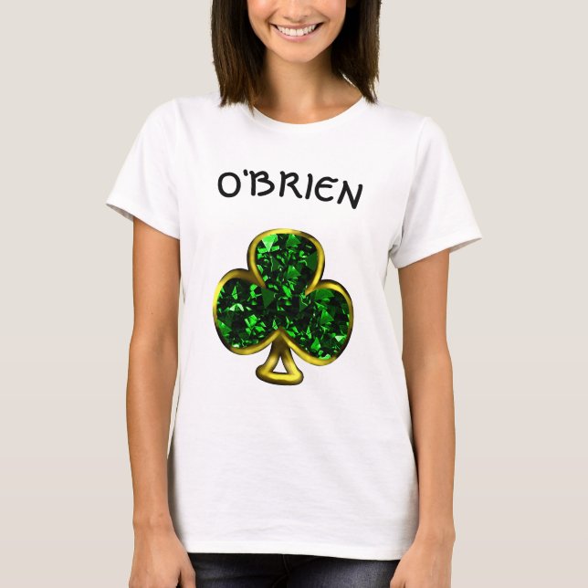 St. Patrick's Day T - Shirt der Frau mit Kleeblatt (Vorderseite)