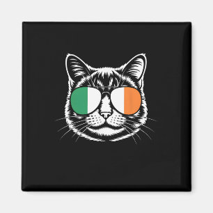 St. Patrick's Day T-Shirt Katze Irische Flagge Irl Magnet