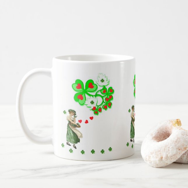 St. Patricks Day Tasse (Mit Donut)