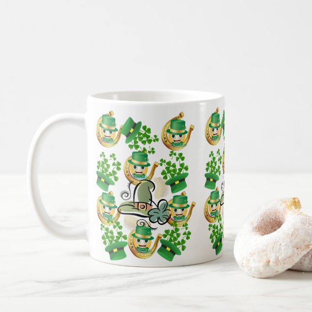 St. Patrick's Day Tasse Horseshoe (Mit Donut)
