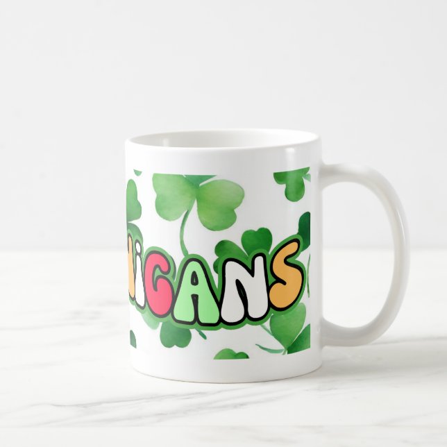 St Patrick's Day Tasse Kleeblatts und Shenanigans (Rechts)