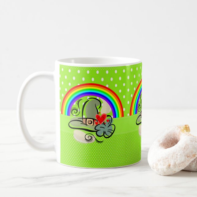 St. Patrick's Day Tasse Rainbow (Mit Donut)
