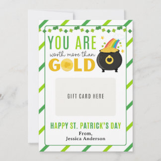 St. Patrick's Day Teacher Appreciation Gift Card Einladung
