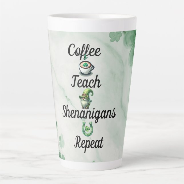 St Patrick's Day Teacher Milchtasse (Vorderseite)