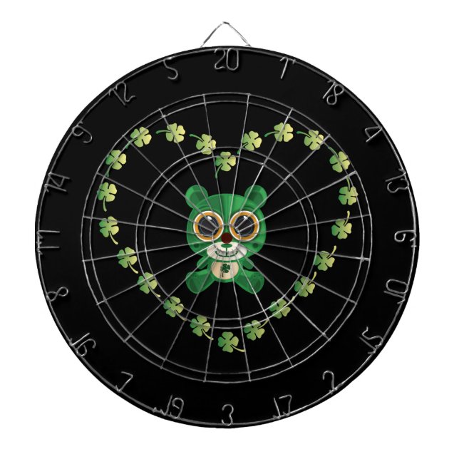 St. Patrick's Day Teddy Bear Dartscheibe (vorne)