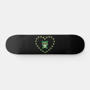 St. Patrick's Day Teddybär Skateboard