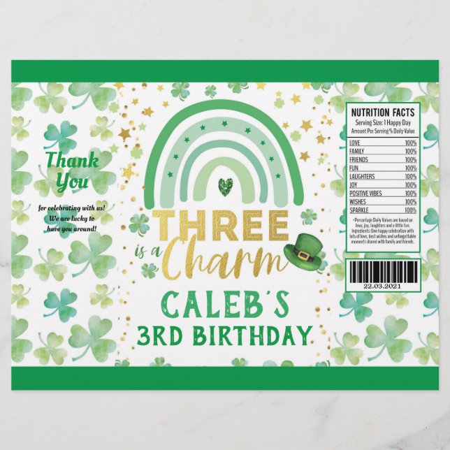 St Patrick's Day Three ist ein Charm Chip Bag Wrap Flyer (Vorne)