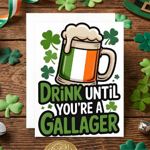 St. Patrick's Day Trinkkarte mit Humor Feiertagskarte