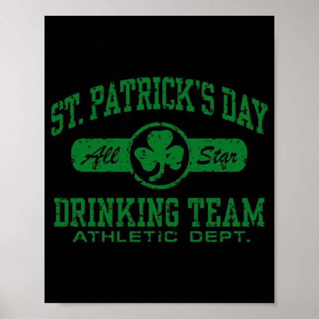 St Patricks Day Trinkteam T-Shirt  Poster (Vorne)